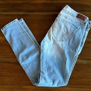Hollister Light Blue Low-rise Skinny Denim Jeans 7L